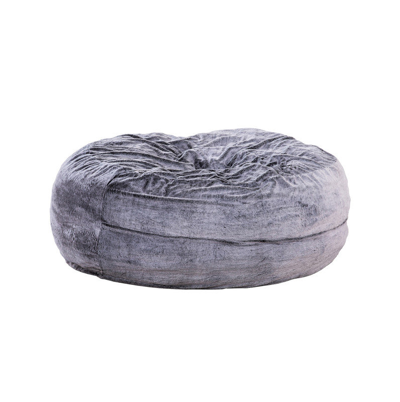 Fauteuil à billes rond en mousse à mémoire de forme moderne avec pieds en mousse à mémoire de forme 5 pi, mauve