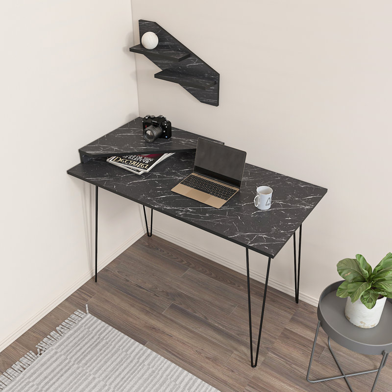 Berno 47" Computer Desk, Bendire/Black