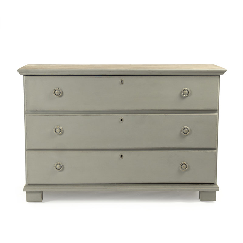 Commode standard 3 tiroirs, Gris foncé