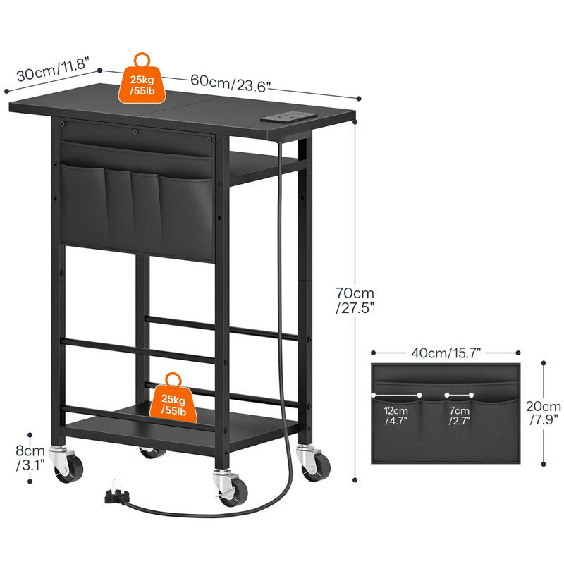 70cm H x 60cm W CPU Holder with Wheels