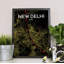 New Delhi City Map - No Frame Print-1472565536