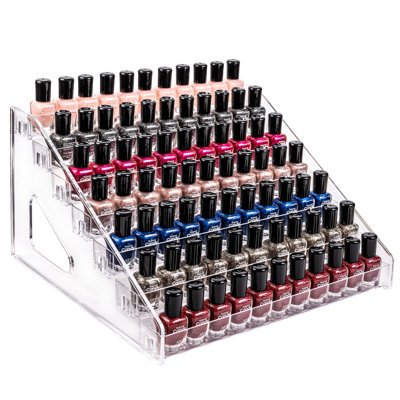 Nail Polish Organizer Acrylic Display Rack For Nail Polish Holder Sunglasses Organizer Essential Oils Holder Clear Eyeglasses Display Case Makeup Organizer