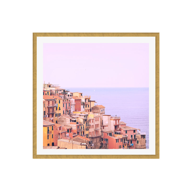 Dreamy Cinque Terre by Happee Monkee, No, Natural Floater Framed, 36" H x 36" W x 2" D