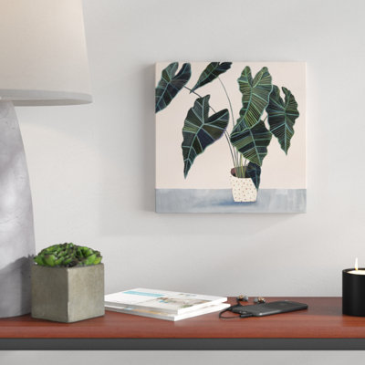 «Houseplant II», peinture sur toile tendue