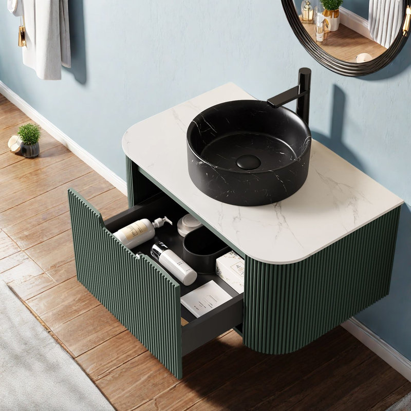Meuble-lavabo moderne (avec meuble-lavabo et lavabo) avec rangement
