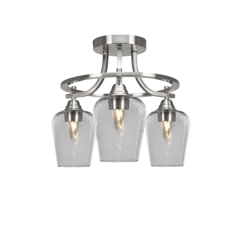 Verre semi-encastré 3 lumières Yendy Paramount, À bulles