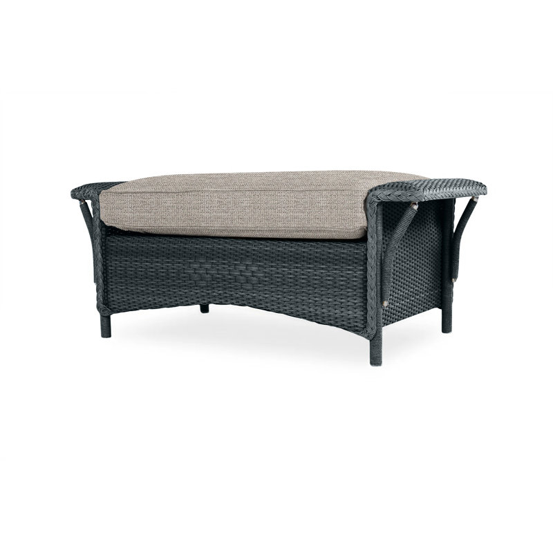 Nantucket Outdoor Ottoman, Bark, Demo Stone