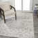 Rectangle Isabelle Oriental Machine Woven Polyester Area Rug in Light Gray/Brown