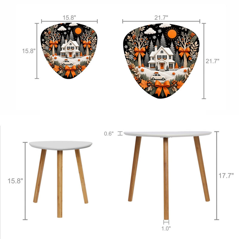 Ensemble de 2 tables basses gigognes Triangle