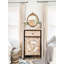 Table de chevet 25,9 po avec tiroir et armoire, table d'appoint rustique en bois avec panneau de porte sculpté 25,9 po
