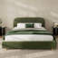 Lit plateforme avec tissu Boucle, lit plateforme tapissier Boucle Fabric avec tête de lit courbée, blanc, assemblage facile-1495334469-1489356437