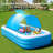 Inflatable Family Pool with Removable Canopy 145" x 74" x 22"