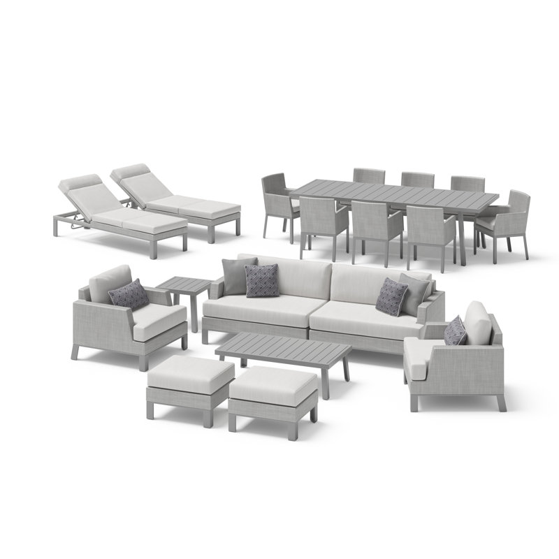 Fomby 19 Piece Sunbrella Outdoor Estate Set - Space Grey