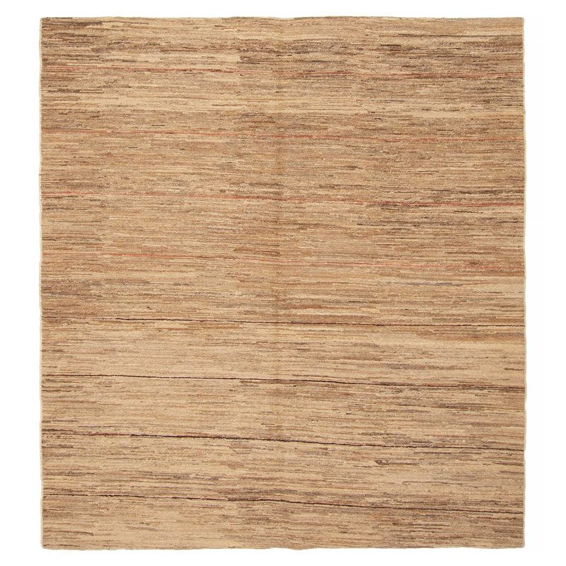 Tapisserie naturelle brun clair Kilim 5 pi 9 po x 6 pi 4 po