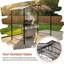 Pavillon de jardin barbecue 8X5Ft - structure en acier, plateau en polycarbonate à deux niveaux et tablettes incluses
