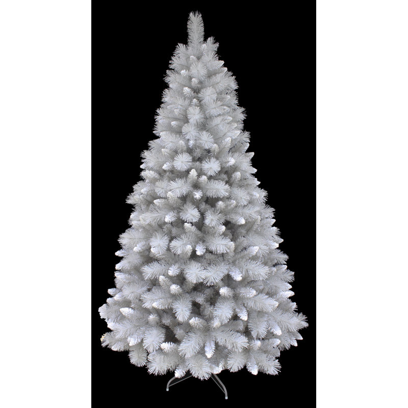 Arbre de Noël artificiel pin argenté, H 84 po