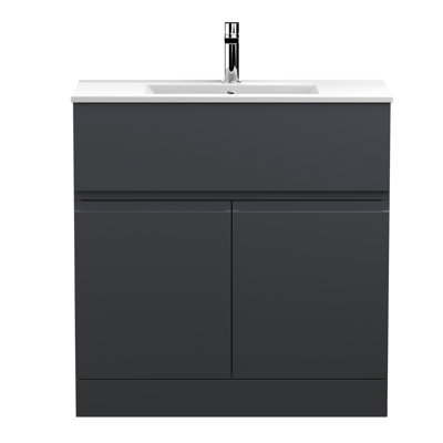 Urban 800Mm Floor Standing 2-Door Vanity Unit & Basin 2