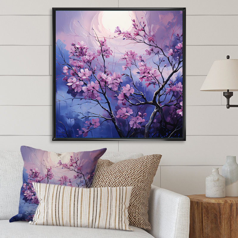 " Whispers Of Lilac II ", Black Floater Framed, 16" H x 16" W x 1" D