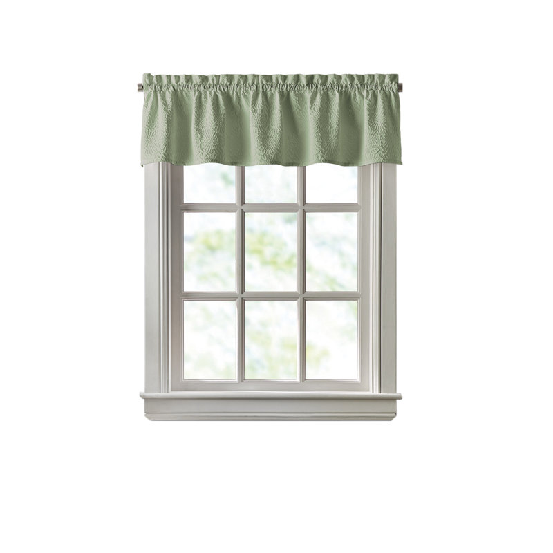 DKNY Chrysanthemum Floral Window Valance, Green