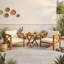 Ensemble de meubles d'extérieur toutes saisons en bois d'acacia avec coussins et 2 chaises-133233914
