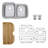 32.25 " L Undermount Double Bowl Stainless Steel Kitchen Sink