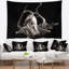 Tapisserie de pieuvre en argent Abstract-28505806
