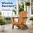Pakkdiarie All-Weather HDPE Folding Adirondack Chair with Cup Holder for Patio & Garden-121972745