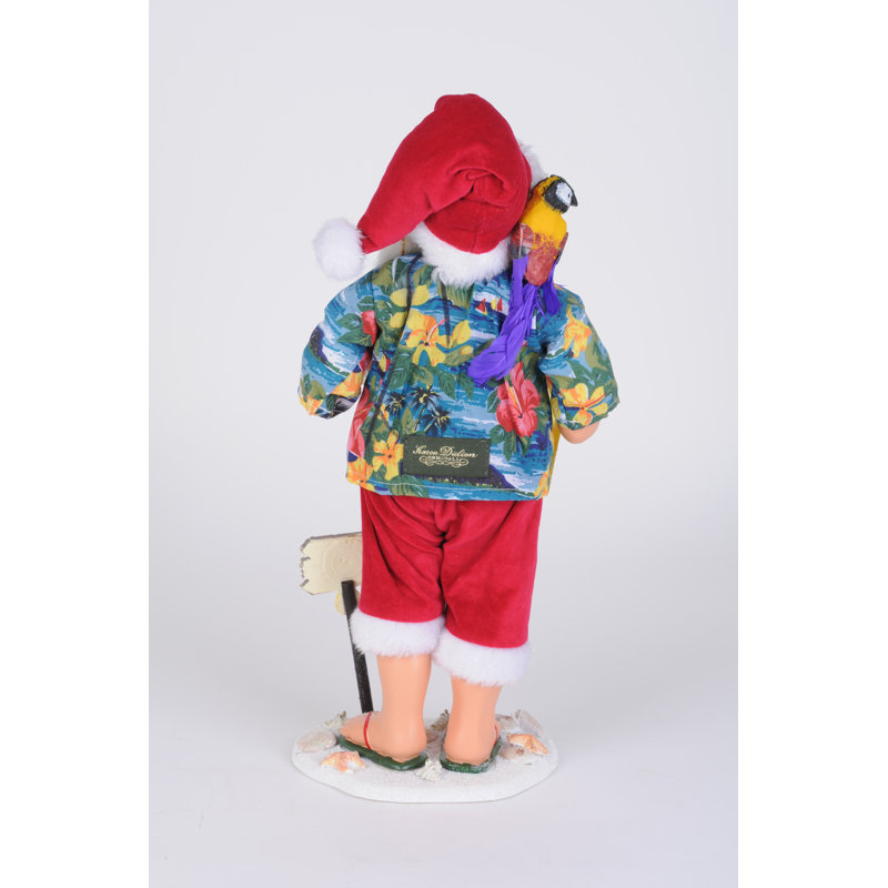 Christmas Margarita Beach Santa Figurine