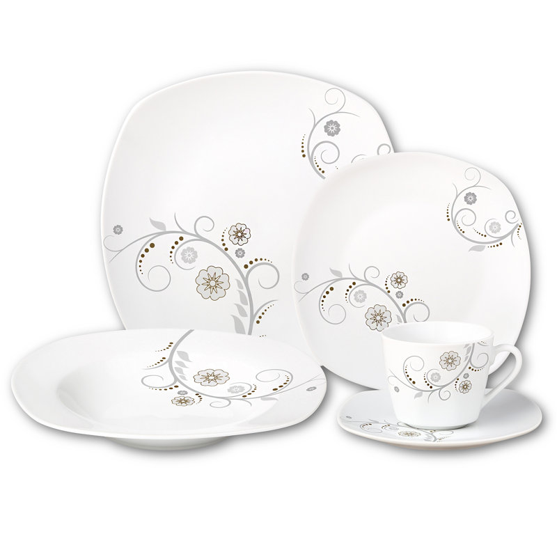Piece Porcelain China Dinnerware Set - Service for 4