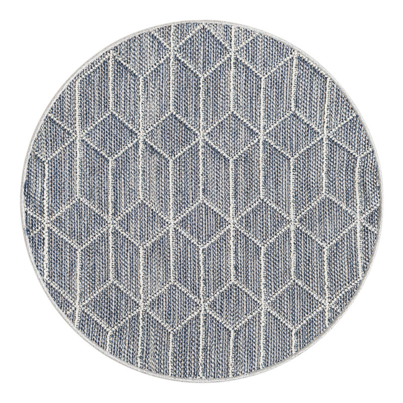 Indoor/Outdoor Trellis Area Rug, Round 3'1"