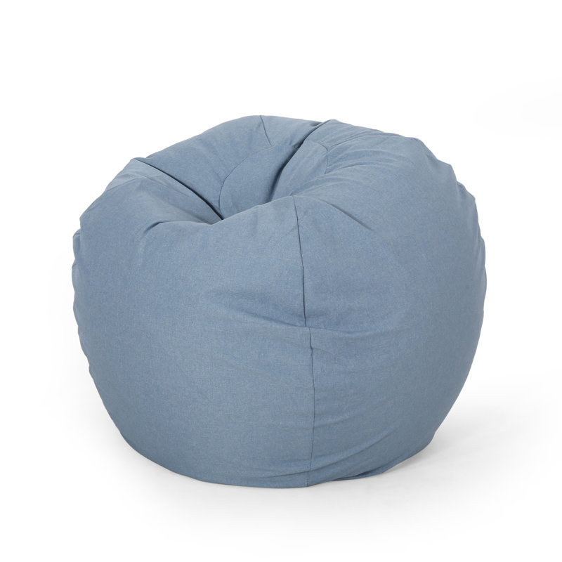 Clinger bean bag, 25" H x 34" W x 34" D, White Tossed Botanical Fabric