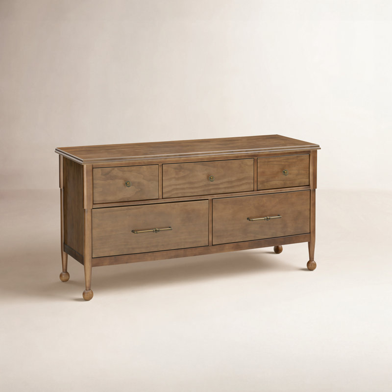 Alouette 7-Drawer Assembled Dresser, Natural Walnut