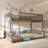 Full XL Over Queen Bunk Bed With Ladder And Guardrails-528645003