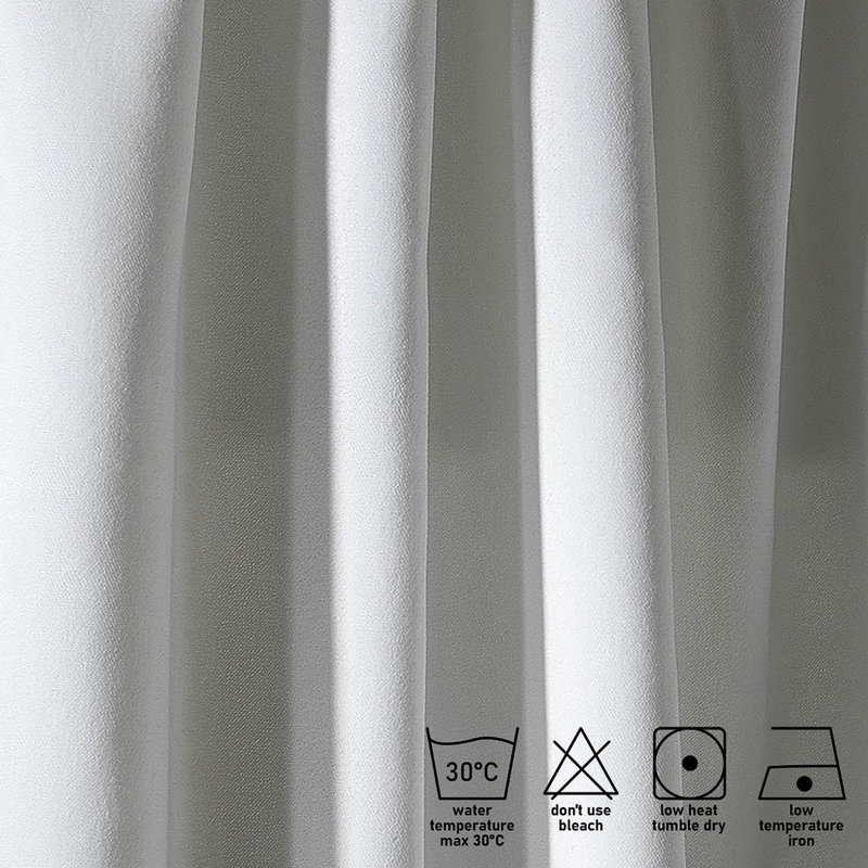 Soft Touch Velvet Kitchen Valance, 75 W x 60 D cm, 11 White