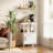 Wood Top Kitchen Island Cart with 1 Drawer and Storage Cabinet, Rolling Kitchen Cart with Open Shelf, Mobile Storage Island with Towel Rack and Locking Wheels-744692072