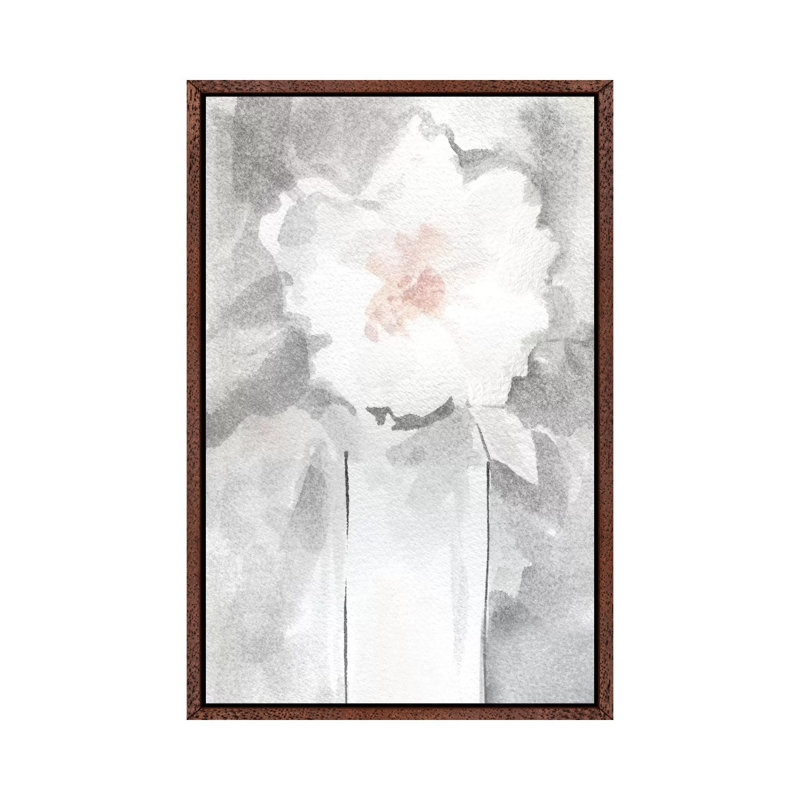 Silver Blush II by Carol Robinson - Painting on Canvas, Classic Brown Wood Framed, 101.6 cm H x 66.04 cm W