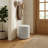 Cylindrical Storage Ottoman, Light Grey