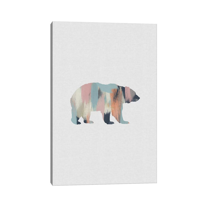 Pastel Bear by Orara Studio - Wrapped Canvas Gallery-Wrapped Canvas Giclée, 20.32 cm H x 30.48 cm W