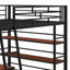 Lit mezzanine en métal avec 3 couches de tablettes et bureau Adwin-2072388267-2072388261