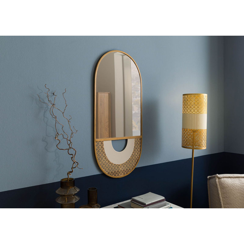 LOS ANGELES Metal Oval Mirror