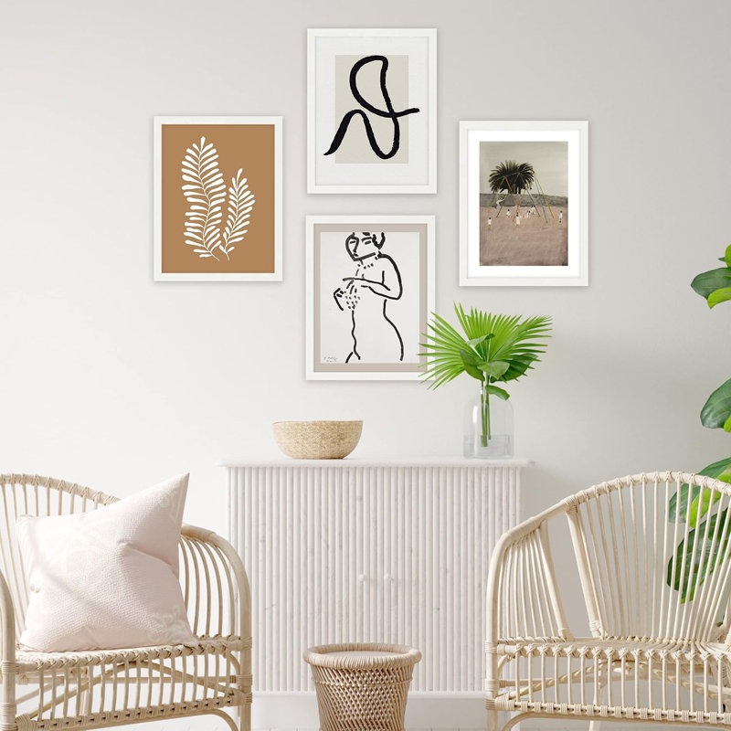 Matisse Nude Portrait Forest Fern, Blanc