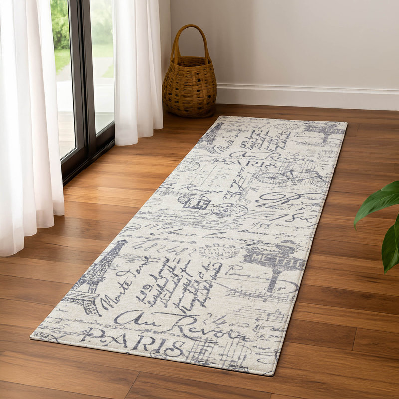 Premium Machine Washable Mayfield AMF2209 novelty Rug, Linen, 5' x 7'6"