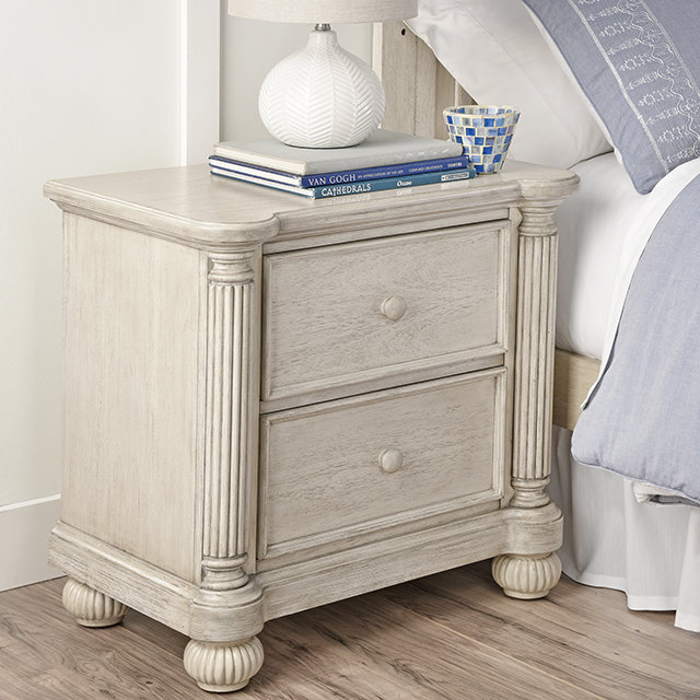 Brister 2 Drawer Nightstand, White