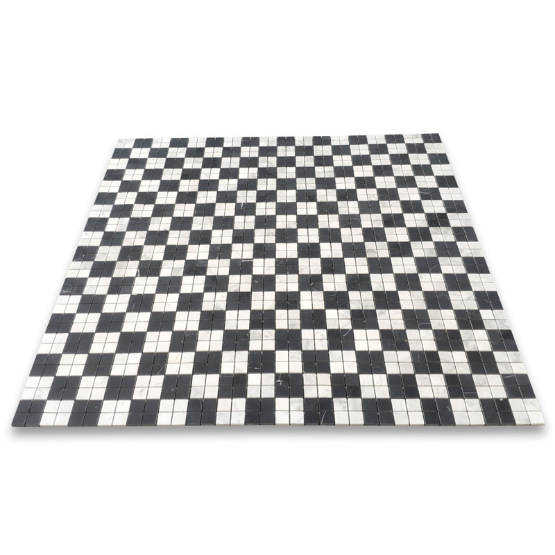 Carrelage mural 12 "x 12", Blanc / noir