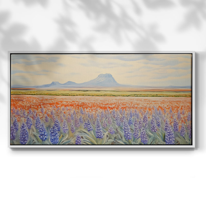 Botanical Series-CC XXVII - Toile tendue avec châssis encadré - Prêt à être accroché, H 21 po x l 41 po, Blanc