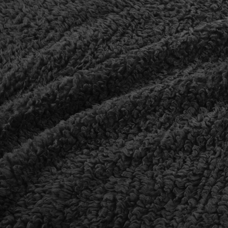 Burlington Berber Cozy Soft Blanket, King, Black