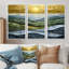 Ensemble de salon art mural vert Alpine Meadows Abstract Landscape I-107183653-107183660