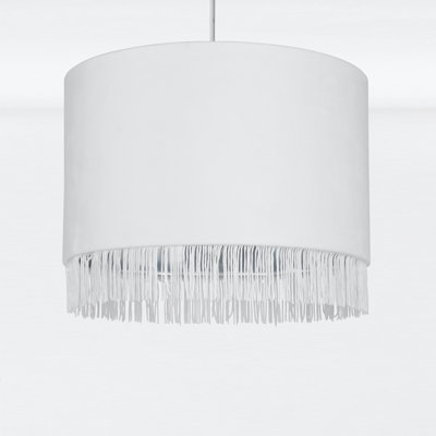 23cm H Velvet Drum Pendant Shade