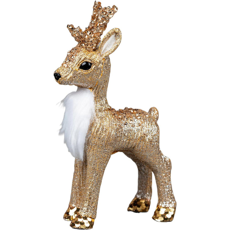 No Holiday Shaped Ornament, 10 cm x 10cm x 1.2cm, Gold