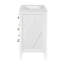 Ensemble de meuble-lavabo simple 30 po avec 3 tiroirs, meuble-lavabo autoportant avec cadre en bois massif 30 po, blanc-118003298